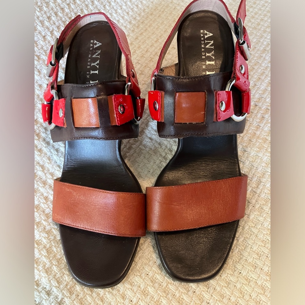 Anyi Lu Leather Sandals - Italian- Comfort Platform Sole